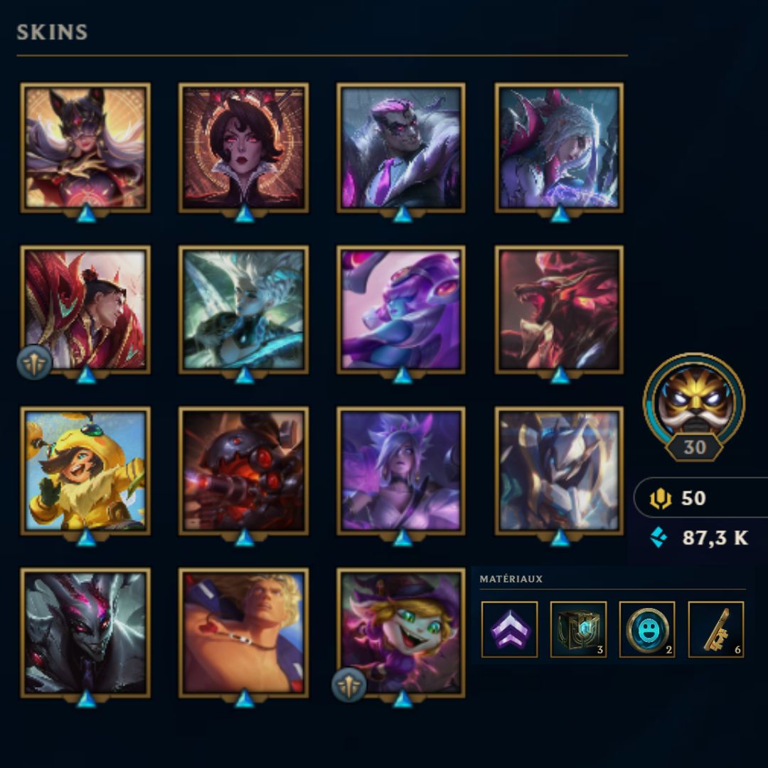 ⭐Lvl 30・🎯Ranked ready ・87.3k EB💠・15 skins permanents🔥#EX002