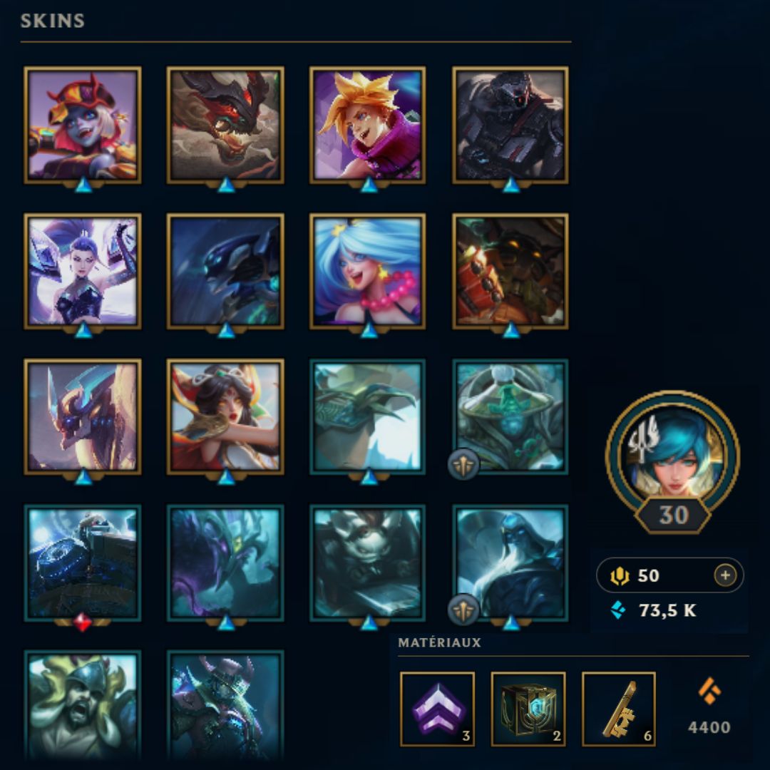 ⭐Lvl 30・🎯Ranked ready ・73,5k EB💠・18 skins 🔥 + Mecha Sion Zero 🟥 #EX001