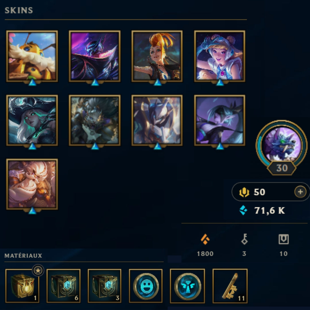 ⭐Lvl 30・🎯Ranked ready🎯・71.6k EB💠・9 skins 🔥