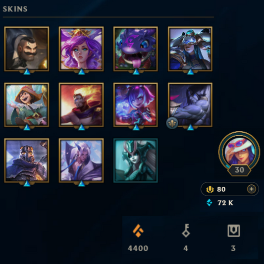 ⭐Lvl 30・🎯Ranked ready ・72k EB💠・11 skins 🔥 Mid & Sup mains・#EX028