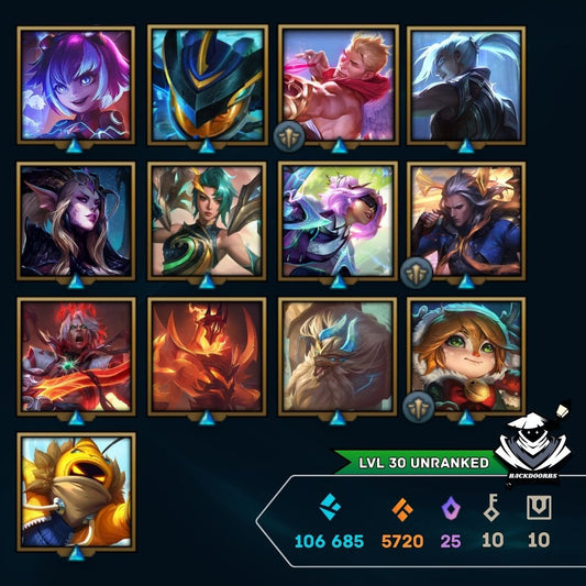 ⭐Lvl 30・🎯Ranked ready ・106k EB💠・13 skins 🔥x2 Viego skins⚔️・#MM017