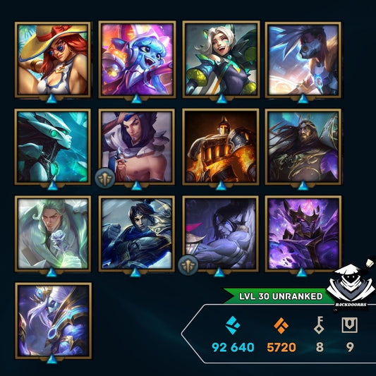 ⭐Lvl 30・🎯Ranked ready ・92.6k EB💠・13 skins 🔥x2 Swain skins ・#MM019