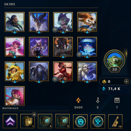 ⭐Lvl 30・🎯Ranked ready ・71.4k EB💠・13 skins 🔥