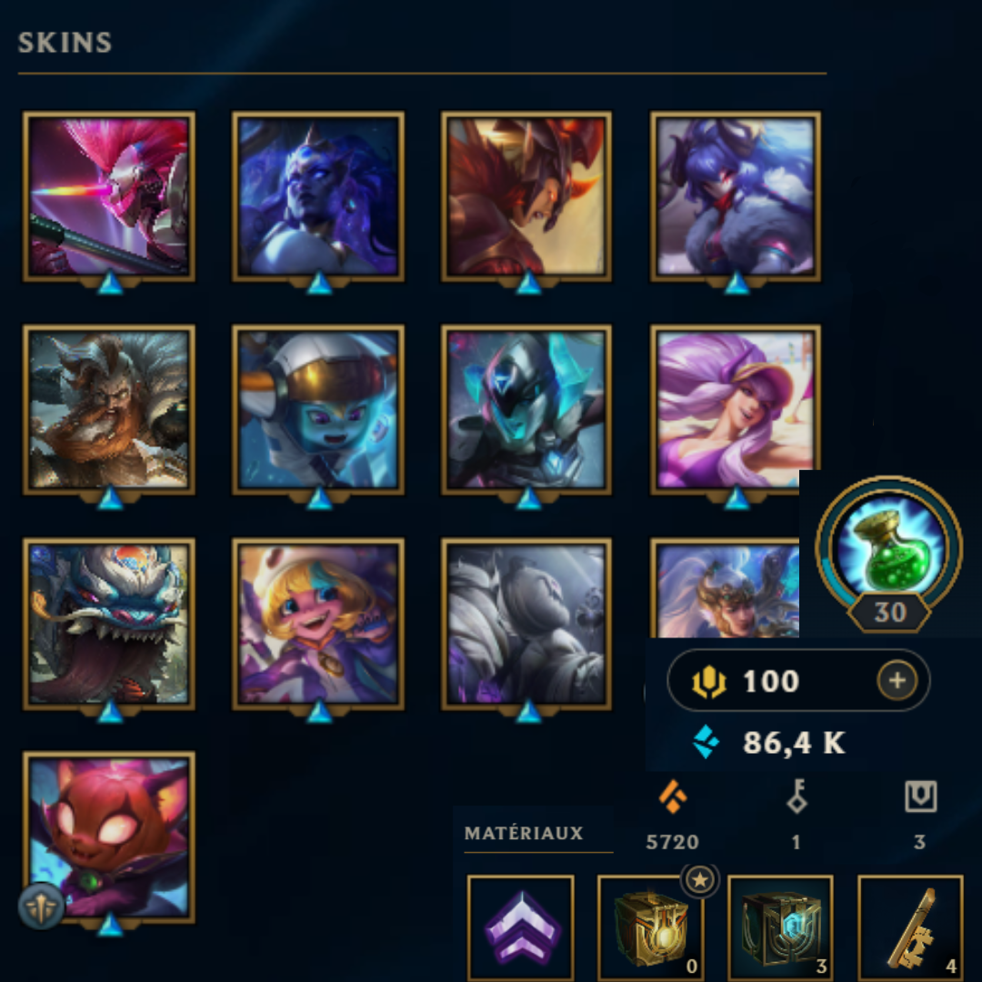 ⭐Lvl 30・🎯Ranked ready ・86.4k EB💠・13 skins 🔥