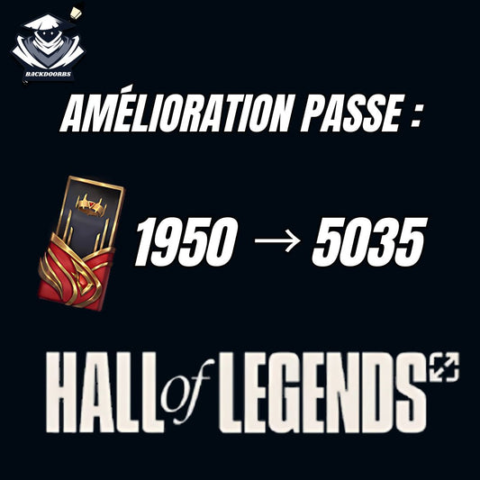 Amélioration du passe Hall of Legends 2025